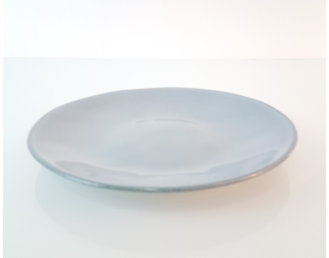 Speiseteller grünblau aus Keramik