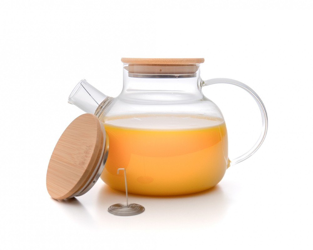Teiera con coperchio in bambù 1000 ml