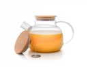 Teekanne mit  Bambus-Deckel 1000 ml