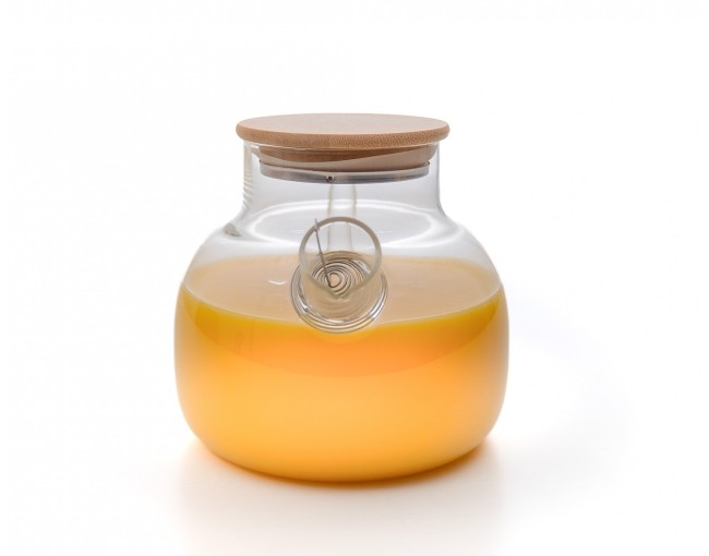 Teekanne mit  Bambus-Deckel 1000 ml