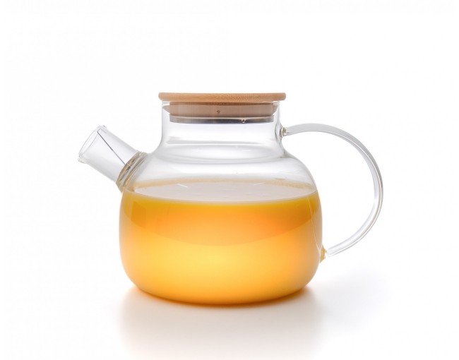 Teekanne mit  Bambus-Deckel 1000 ml