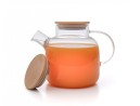 Teekanne mit  Bambus-Deckel 1400 ml