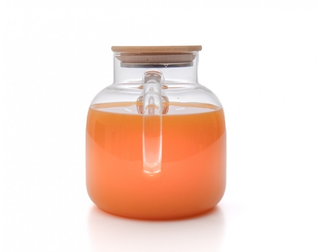 Teekanne mit  Bambus-Deckel 1400 ml