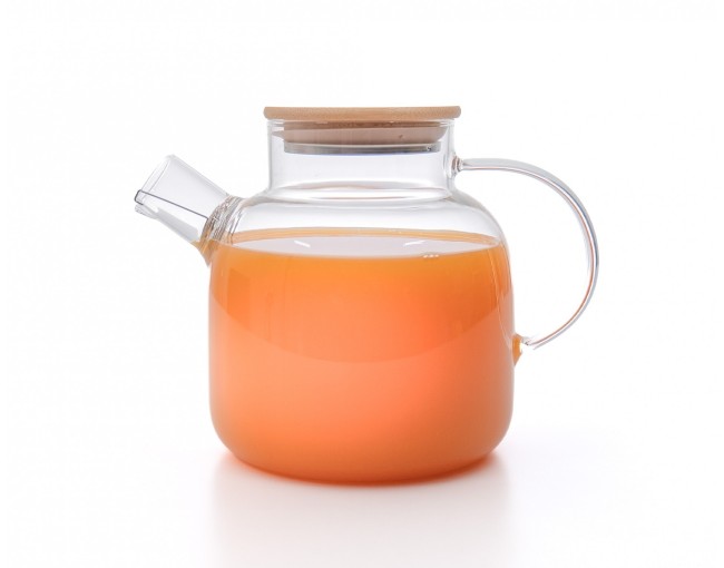 Teekanne mit  Bambus-Deckel 1400 ml