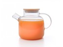 Teekanne mit  Bambus-Deckel 1400 ml