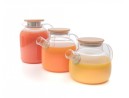 Teekanne mit  Bambus-Deckel 1400 ml