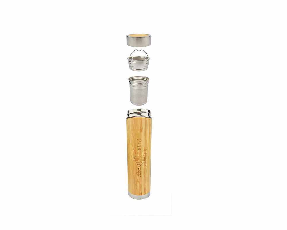 Thermos bottle with tea strainer