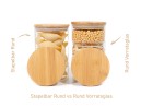 Round storage jars, stackable, set of 3