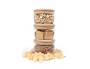 Round storage jars, stackable, set of 3