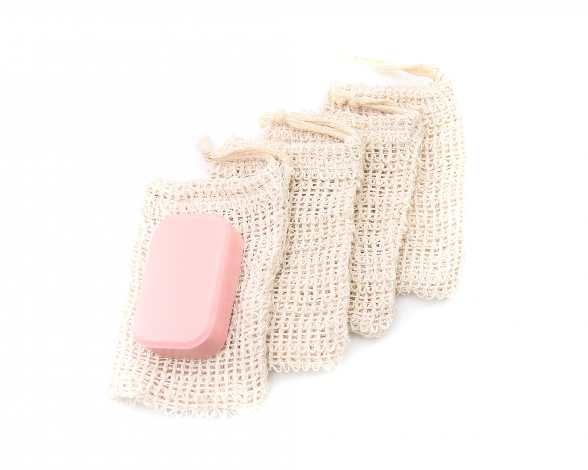 Seifenbeutel aus Sisal zum Duschen 4er Set Seifenbeutel aus Sisal zum Duschen 4er Set