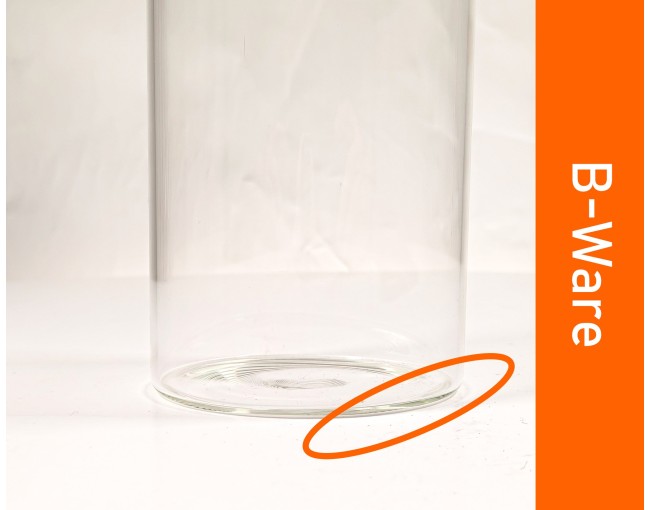 B-Stock Round storage jars with bamboo lids individually