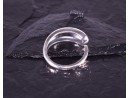 Glänzender Silberring modern offen