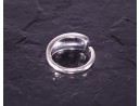Glänzender Silberring modern offen