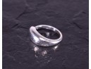 Glänzender Silberring modern offen