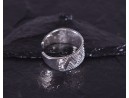 Geometrischer Silberring mit glattpolierten Kügelchen