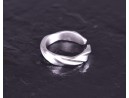 Matter Silberring mit gedrehtem Design