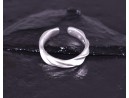 Matter Silberring mit gedrehtem Design