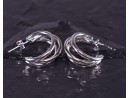 Mehrschichtige Silberohrstecker in Kreisform