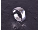 Quadratischer Silberring offen