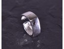 Quadratischer Silberring offen