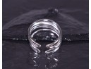 Raffinierter Silberring mehrschichtig