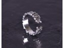 Rustikaler Silberring offen