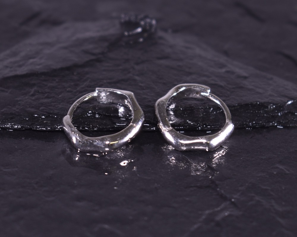Silberohrringe mit abgerundeter Sternform