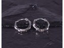 Silberohrringe mit abgerundeter Sternform