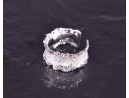 Silberring in gehämmerter Wellenform