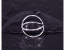 Silberring mit filigran sich kreuzenden Ringschienen