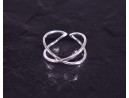 Silberring mit filigran sich kreuzenden Ringschienen