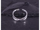 Silberring mit gedrehter Ringschiene