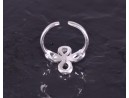 Silberring mit Kleeblattmotiv