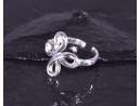 Silberring mit Kleeblattmotiv