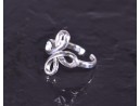 Silberring mit Kleeblattmotiv