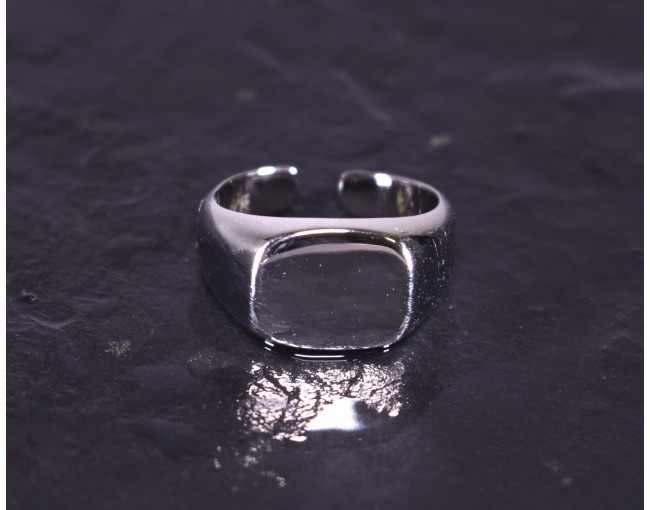 Silberring mit Siegelringdesign