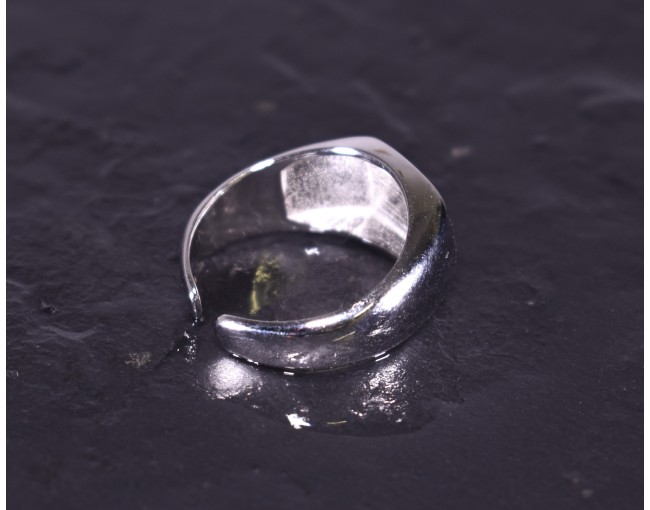 Silberring mit Siegelringdesign