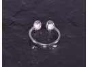 Silberring mit symmetrischer Grundform
