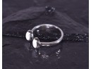 Silberring mit symmetrischer Grundform