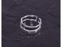 Silberring mit synchron angeordneten Ringschienen