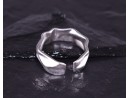 Silberring mit verknittertem Style