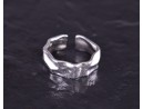 Silberring mit verknittertem Style