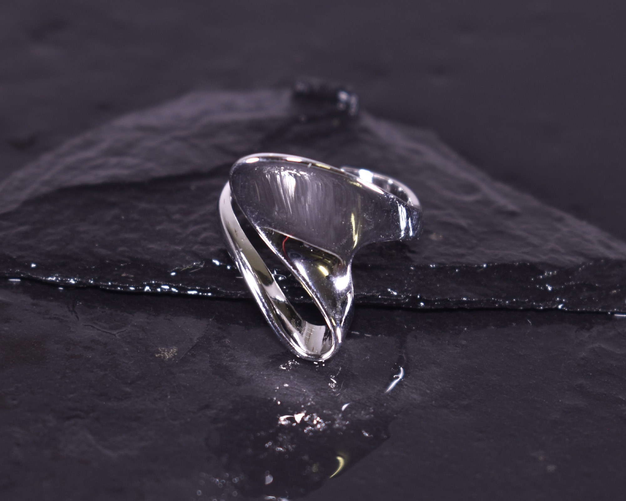 Stylischer Silberring offen Stylischer Silberring offen