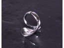 Stylischer Silberring offen