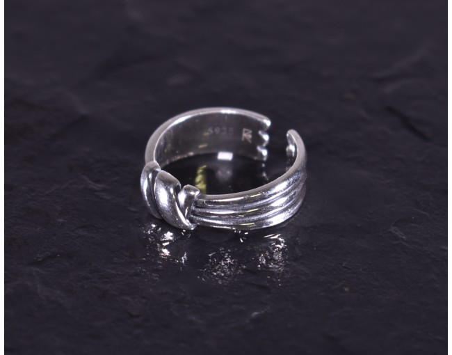 Vintage Silberring mit Seilknotenoptik