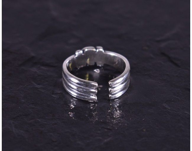 Vintage Silberring mit Seilknotenoptik