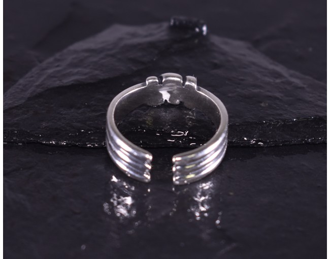 Vintage Silberring mit Seilknotenoptik